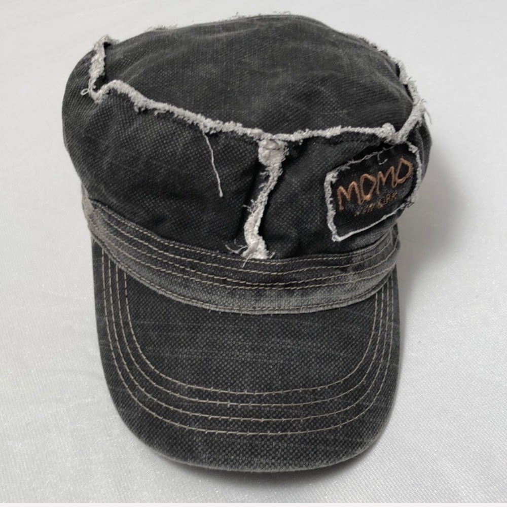 Momo New York distressed black and gray hat